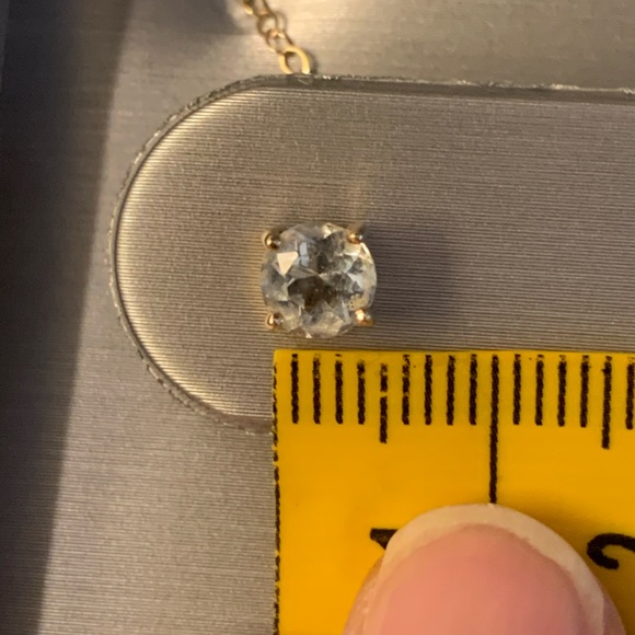 EUC - 10 K Yellow Gold & Aquamarine Set - Picture 12 of 13